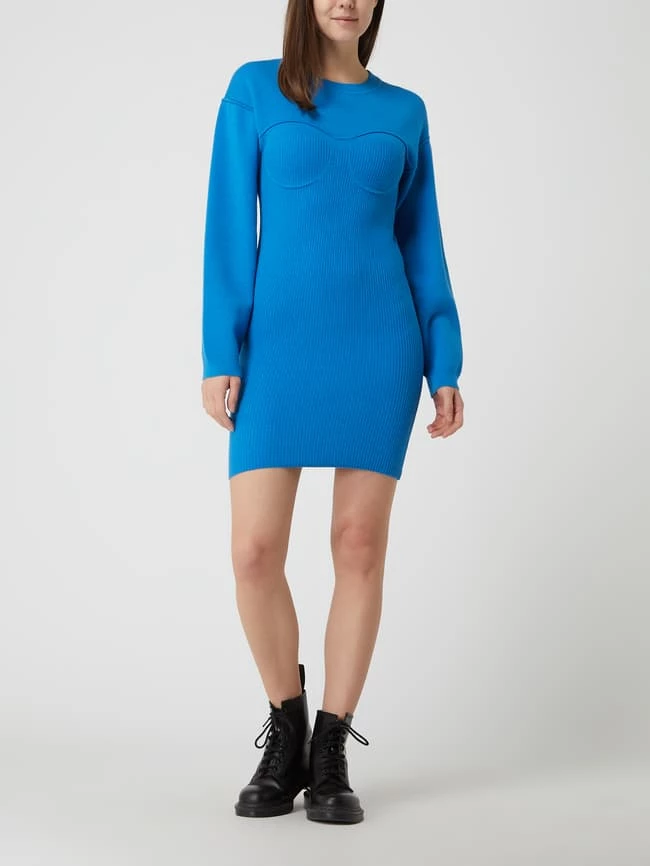 Mango Strickkleid Aus Viskosemischung - Ozean Blau 1 Mango Strickkleid Aus Viskosemischung - Ozean Blau