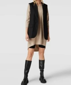 MOSS COPENHAGEN Strickkleid In Knielänge - Sand