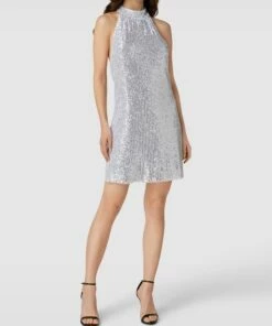 Dragana Stankovic Cocktailkleid Mit Paillettenbesatz - Silber