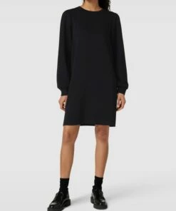 MOSS COPENHAGEN Sweatkleid Mit Gerippten Abschlüssen Modell 'Nelina' - Schwarz