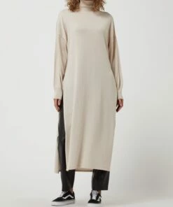 Karo Kauer Strickkleid Aus Lyocell - Sand