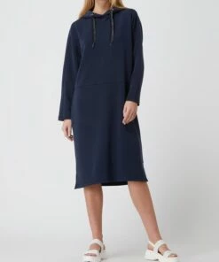 Milano Italy Sweatkleid Mit Kapuze - Marineblau