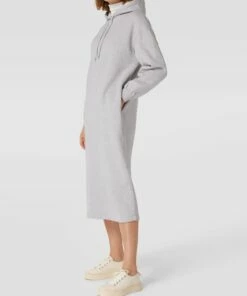 Drykorn Sweatkleid Mit Kapuze Modell 'Cleris' - Hellgrau Meliert