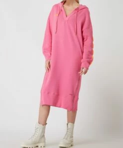 Yippie Hippie Sweatkleid Mit Herz-Motiven - Pink