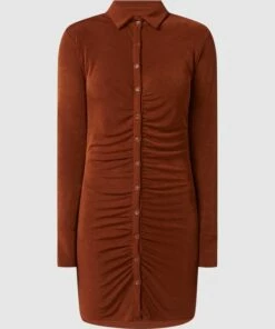 Gina Tricot Blusenkleid Mit Stretch-Anteil Modell 'Dolly' - Schokobraun -Rock Geschäft aos48j9j995k4dqja1258dai8544eeam913keki3857j8jqi7594gghg8ookuipl9p83ghqe757jck2e9so3aphpc5h30e9l60om4d1k6csm6e9g75hm6phk6cqj6phk71hm6p0