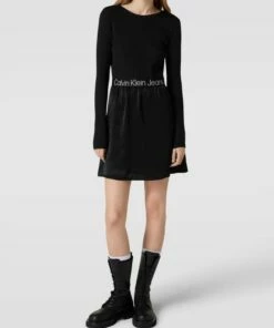 Calvin Klein Jeans Minikleid Mit Logo-Bund Modell 'LOGO' - Schwarz