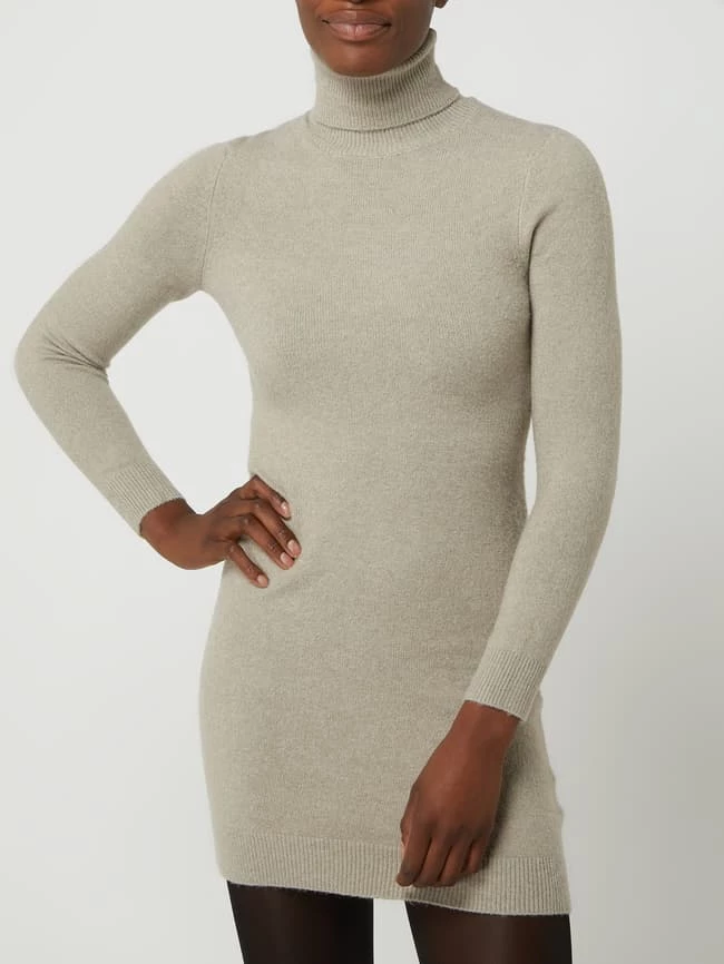 REVIEW Strickkleid Mit Rollkragen - Stein Meliert 4 REVIEW Strickkleid Mit Rollkragen - Stein Meliert – Bild 4